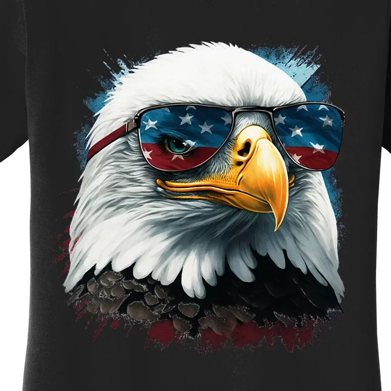 American Bald Eagle Usa Flag Eagle Usa Women's T-Shirt