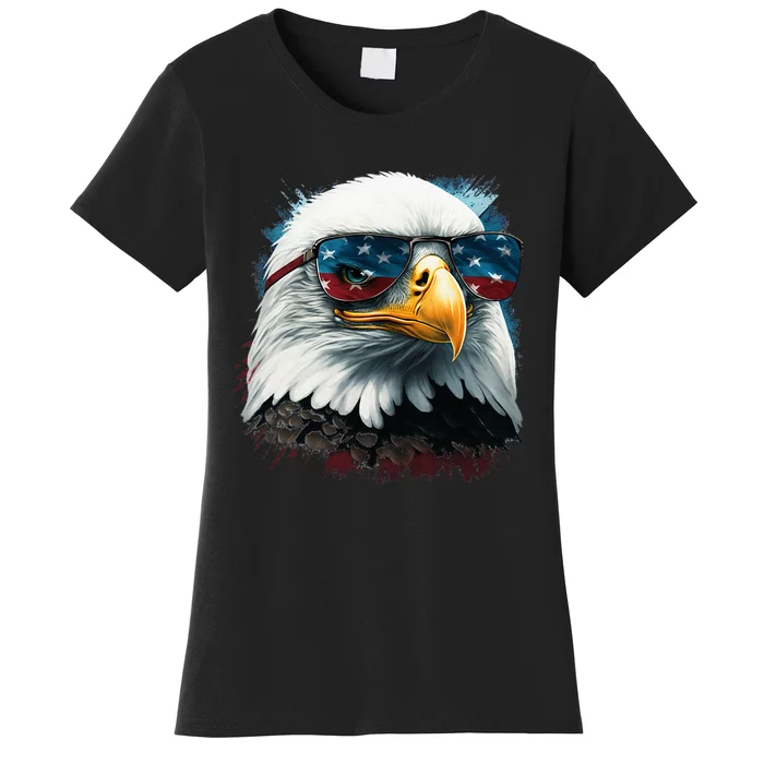 American Bald Eagle Usa Flag Eagle Usa Women's T-Shirt