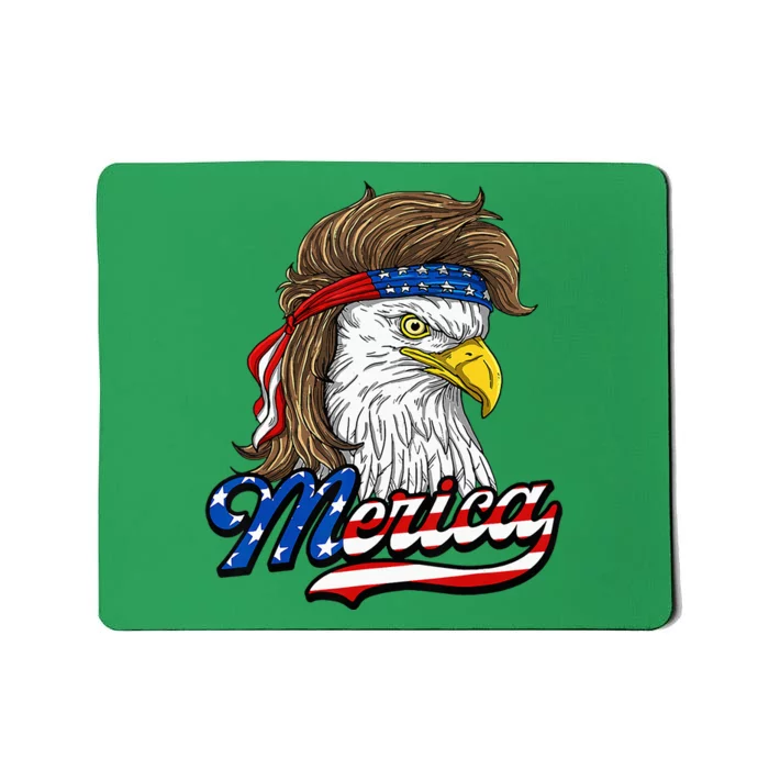 American Bald Eagle Usa Flag 4th Of July Eagle Usa Mousepad