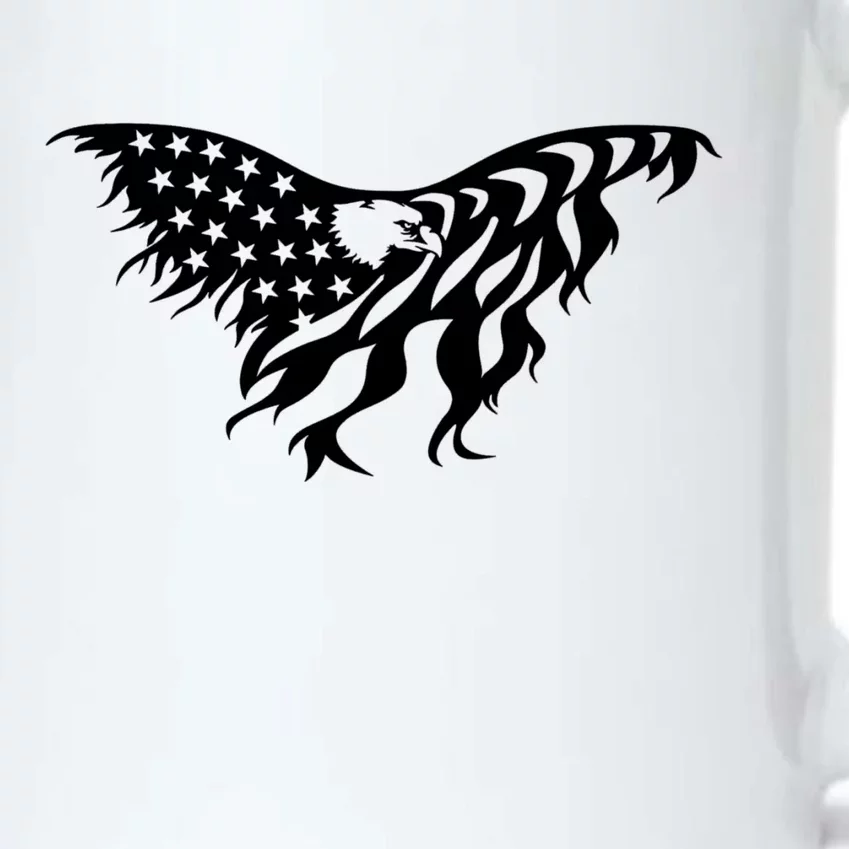 American Bald Eagle Emblem Black Color Changing Mug