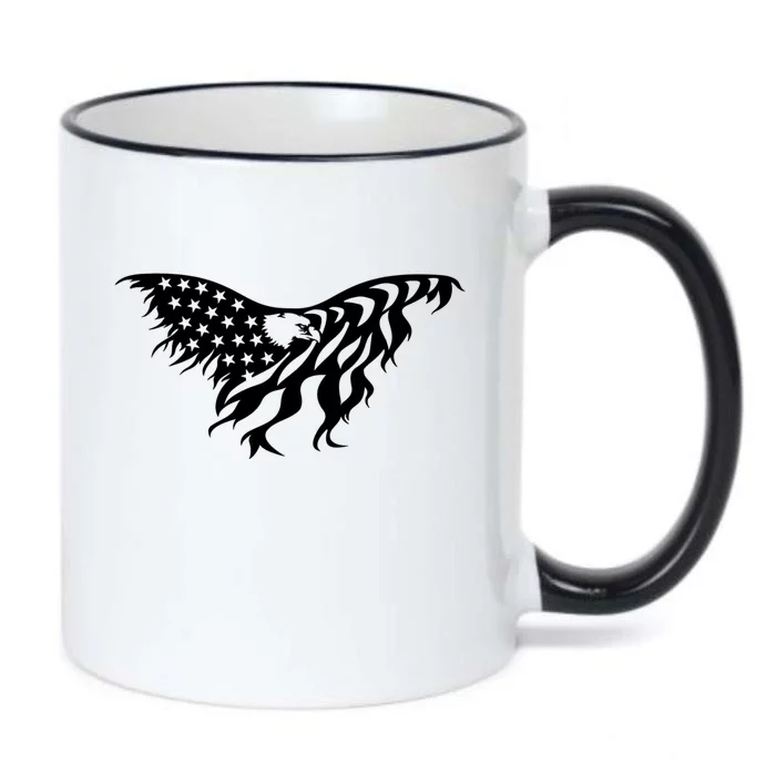 American Bald Eagle Emblem Black Color Changing Mug