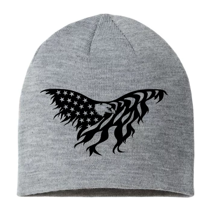 American Bald Eagle Emblem 8 1/2in Sustainable Knit Beanie