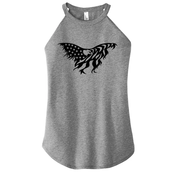 American Bald Eagle Emblem Women’s Perfect Tri Rocker Tank