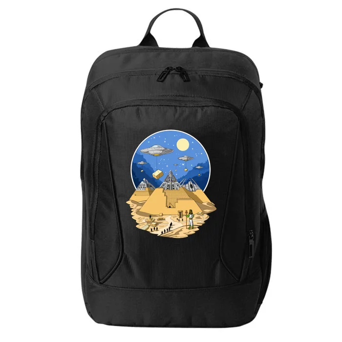 Aliens Bulding Egyptian Pyramids City Backpack