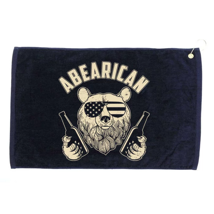 Abearican American Bear Beers Grommeted Golf Towel