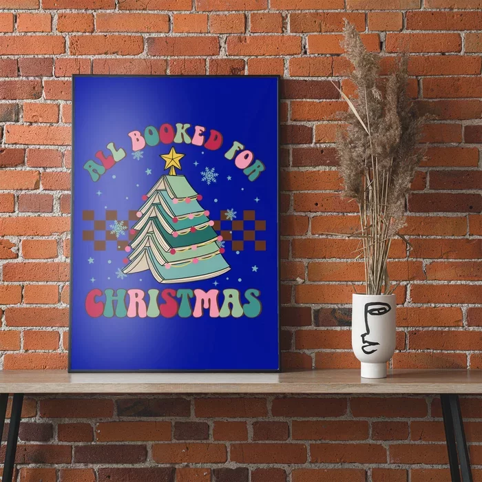 All Booked For Christmas Tree Book Funny Bookish Christmas Gift Poster