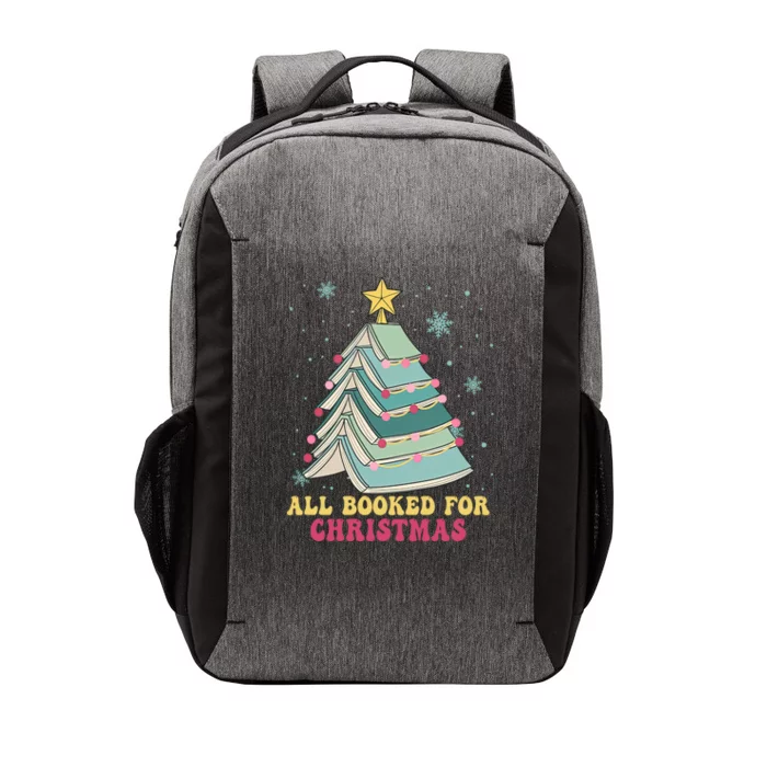 All Booked For Christmas Books Christmas Tree Librarian Xmas Cool Gift Vector Backpack