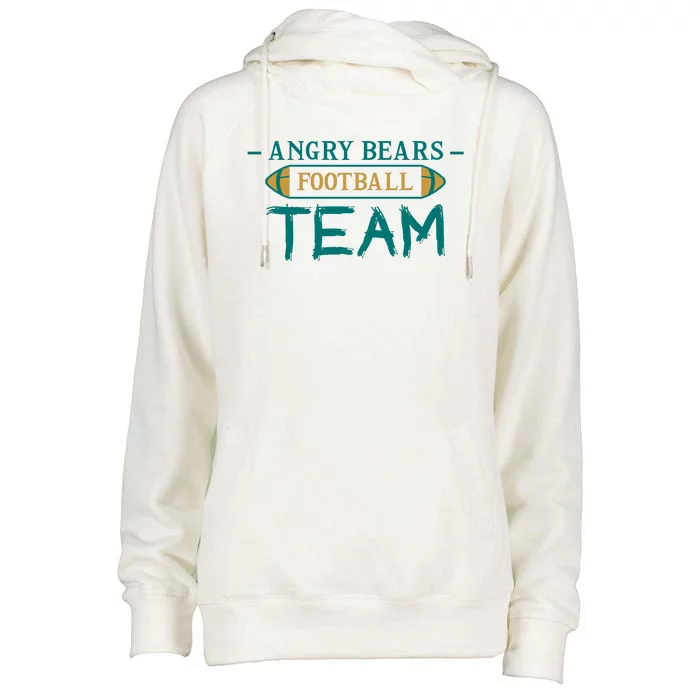 Angry Bears Football Team Womens Funnel Neck Pullover Hood