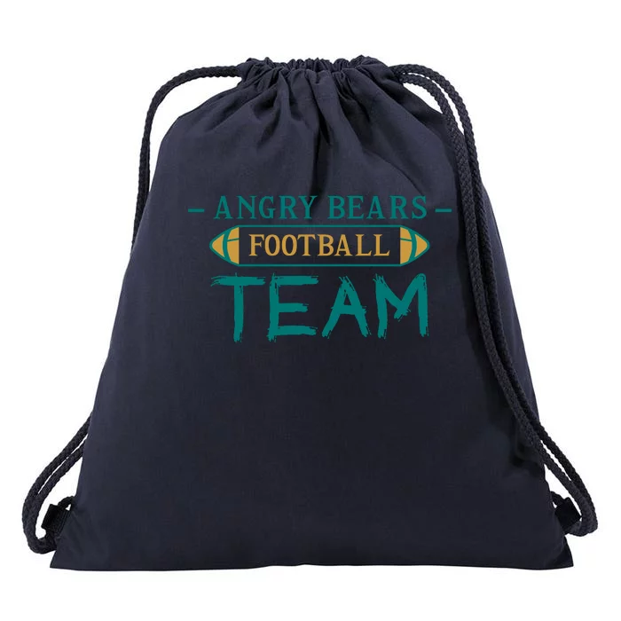 Angry Bears Football Team Drawstring Bag