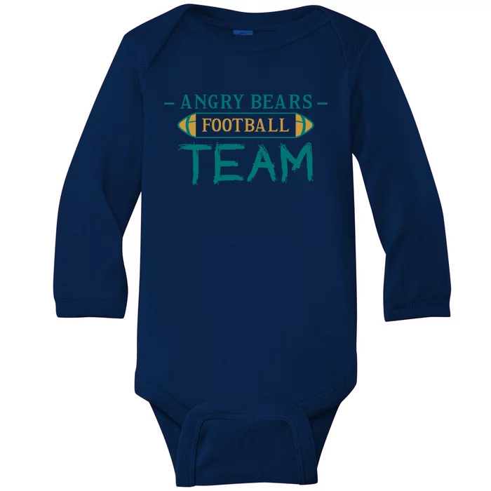 Angry Bears Football Team Baby Long Sleeve Bodysuit