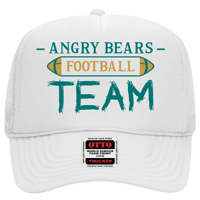 Angry Bears Football Team High Crown Mesh Trucker Hat