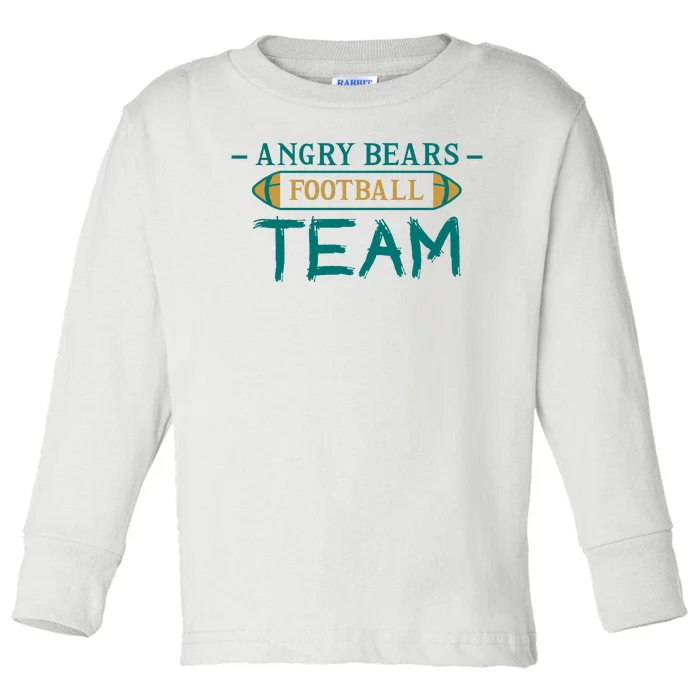 Angry Bears Football Team Toddler Long Sleeve Shirt