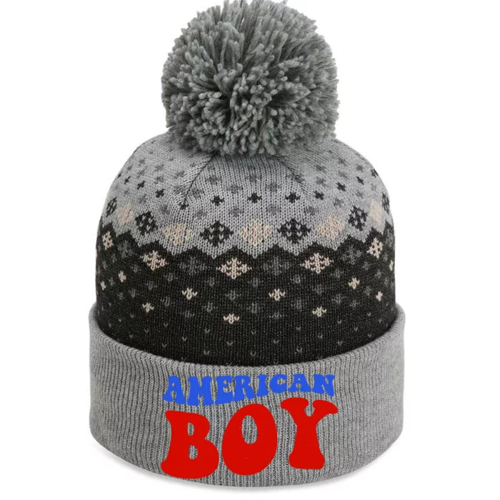 American Boy Fourth Of July The Baniff Cuffed Pom Beanie