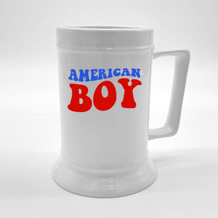 American Boy Fourth Of July Front & Back Beer Stein