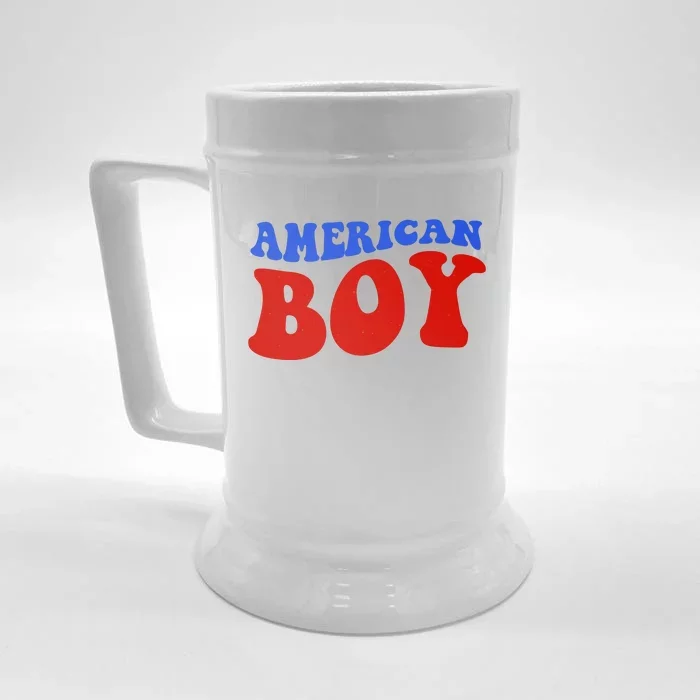 American Boy Fourth Of July Front & Back Beer Stein