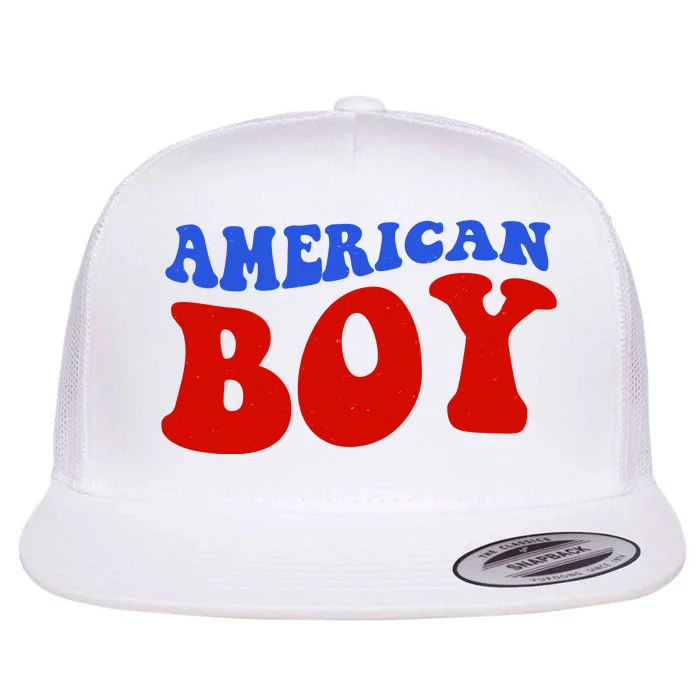 American Boy Fourth Of July Flat Bill Trucker Hat