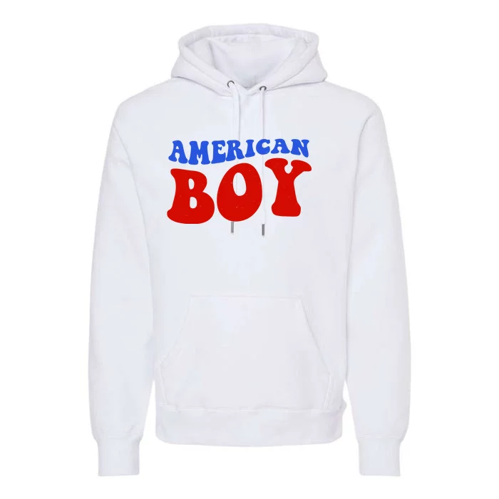 American Boy Fourth Of July Premium Hoodie