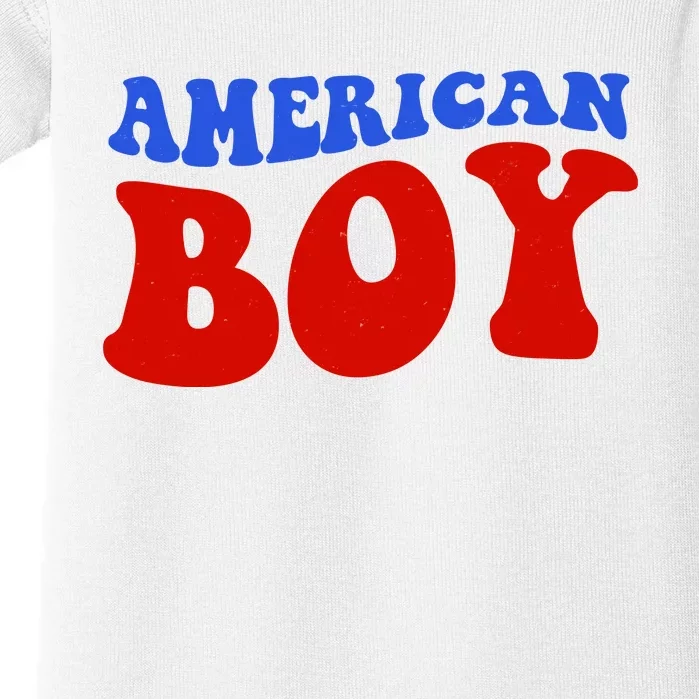 American Boy Fourth Of July Baby Bodysuit