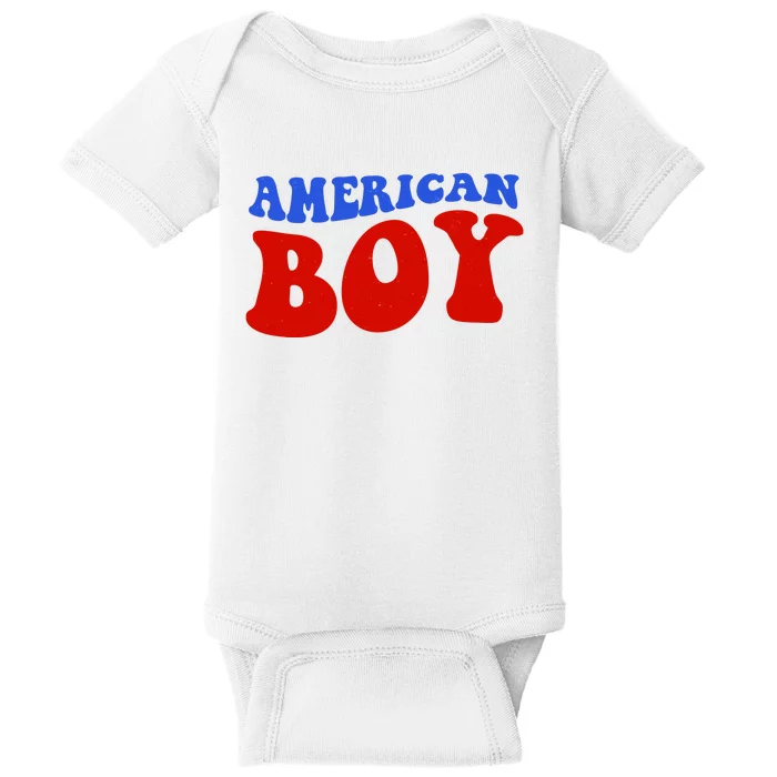 American Boy Fourth Of July Baby Bodysuit