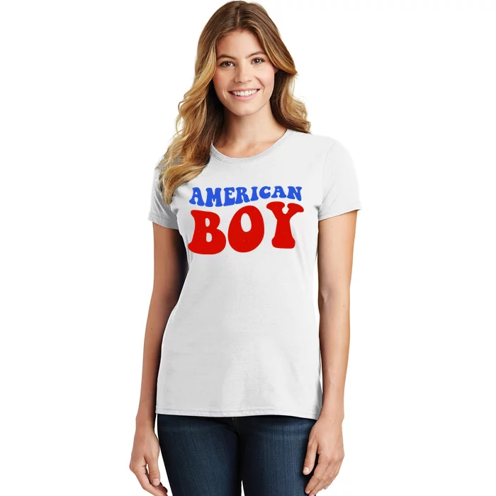 American Boy Fourth Of July Women's T-Shirt