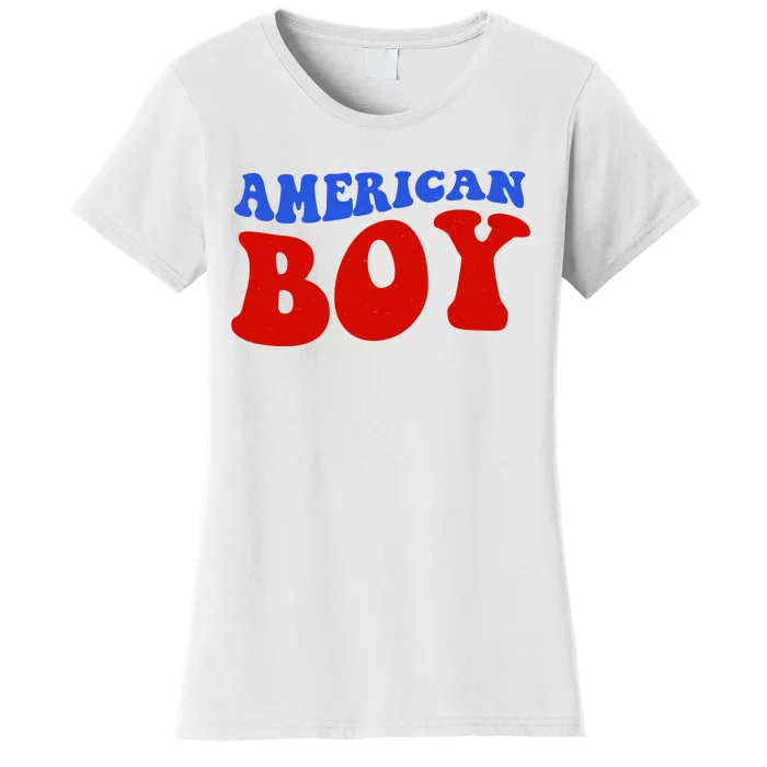 American Boy Fourth Of July Women's T-Shirt