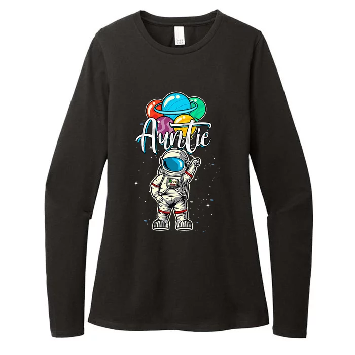 Auntie Birthday Funny Astronaut in Space Gifts Lover Womens CVC Long Sleeve Shirt