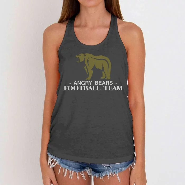 Angry Bears Football Team Women's Knotted Racerback Tank