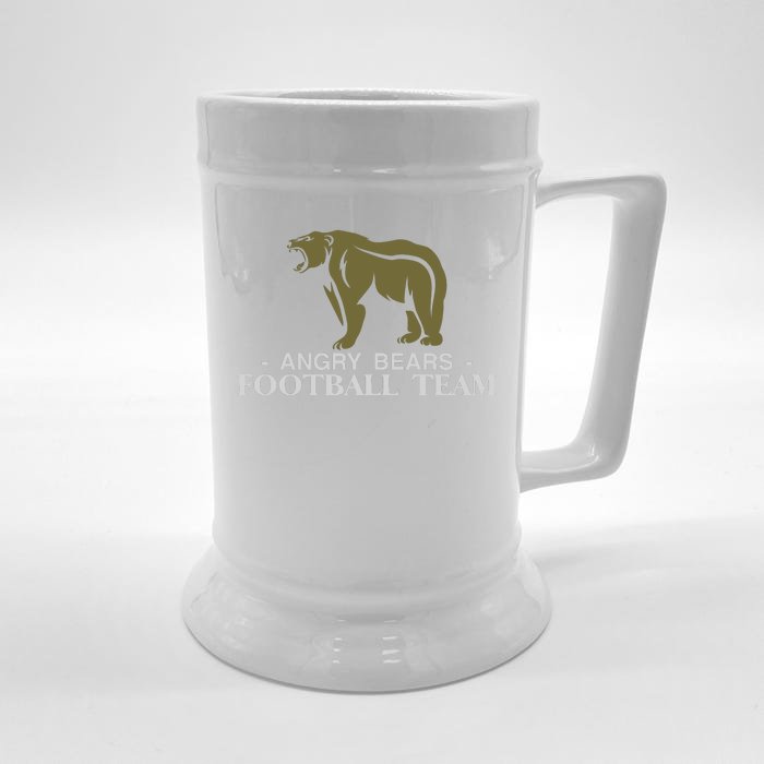 Angry Bears Football Team Front & Back Beer Stein