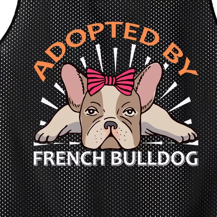 Adopted By French Bulldog Mesh Reversible Basketball Jersey Tank