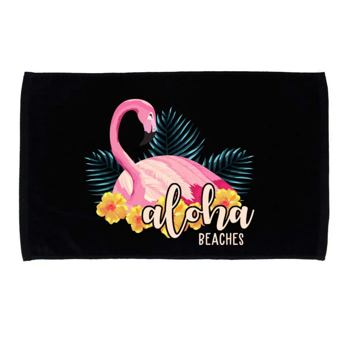 Aloha Beaches Flamingo Tropical Microfiber Hand Towel