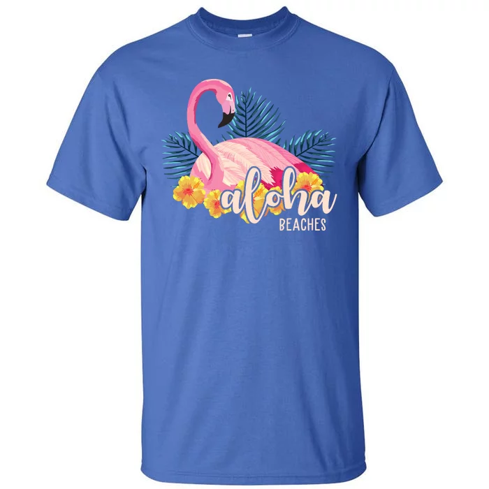 Aloha Beaches Flamingo Tropical Tall T-Shirt