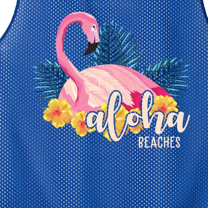 Aloha Beaches Flamingo Tropical Mesh Reversible Basketball Jersey Tank