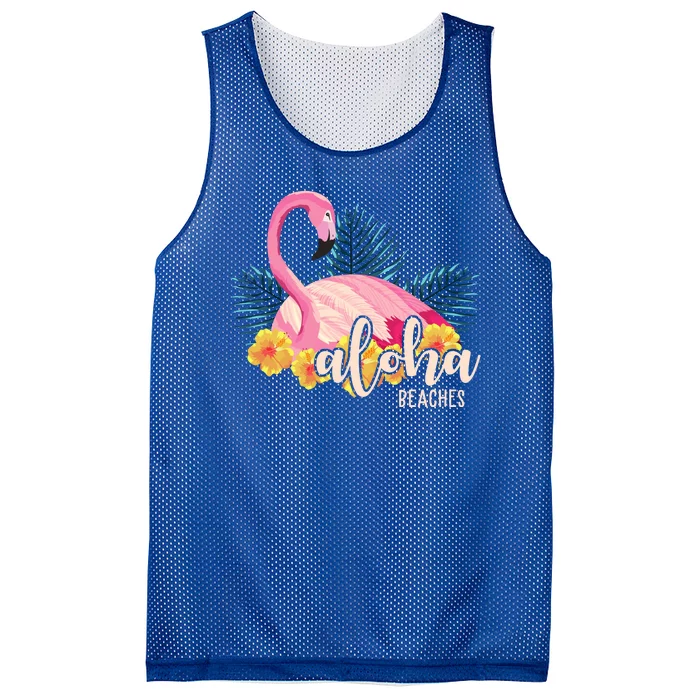 Aloha Beaches Flamingo Tropical Mesh Reversible Basketball Jersey Tank