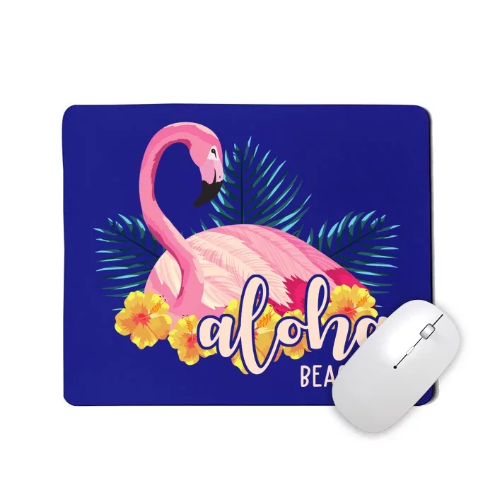 Aloha Beaches Flamingo Tropical Mousepad