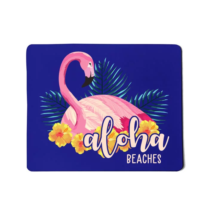 Aloha Beaches Flamingo Tropical Mousepad