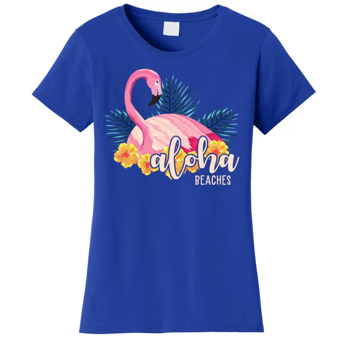 Aloha Beaches Flamingo Tropical Women's T-Shirt