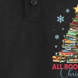 All Booked For Christmas Book Lover Dry Zone Grid Performance Polo