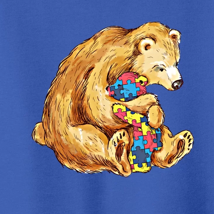 Autism Bear For Mama And Papa Autism Awareness Meaningful Gift Toddler T-Shirt