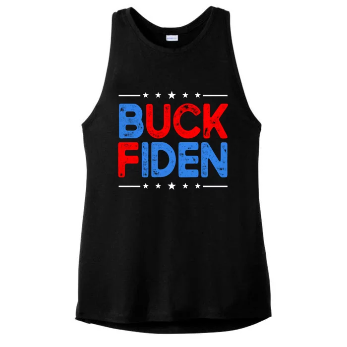 Anti Biden Funny Impeach Joe Biden Buck Fiden Cool Gift Ladies Tri-Blend Wicking Tank