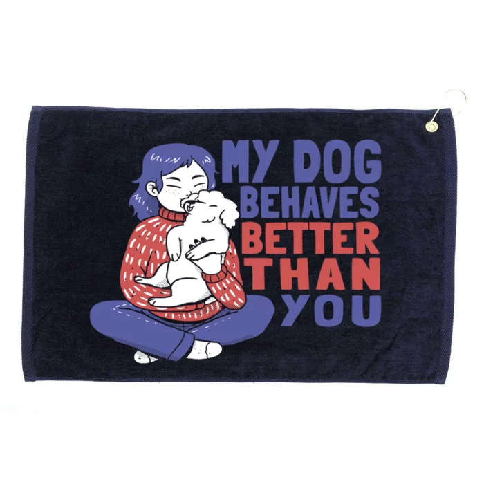 Animal Behaviorist Funny Gift Training Dog Trainer Gift Grommeted Golf Towel