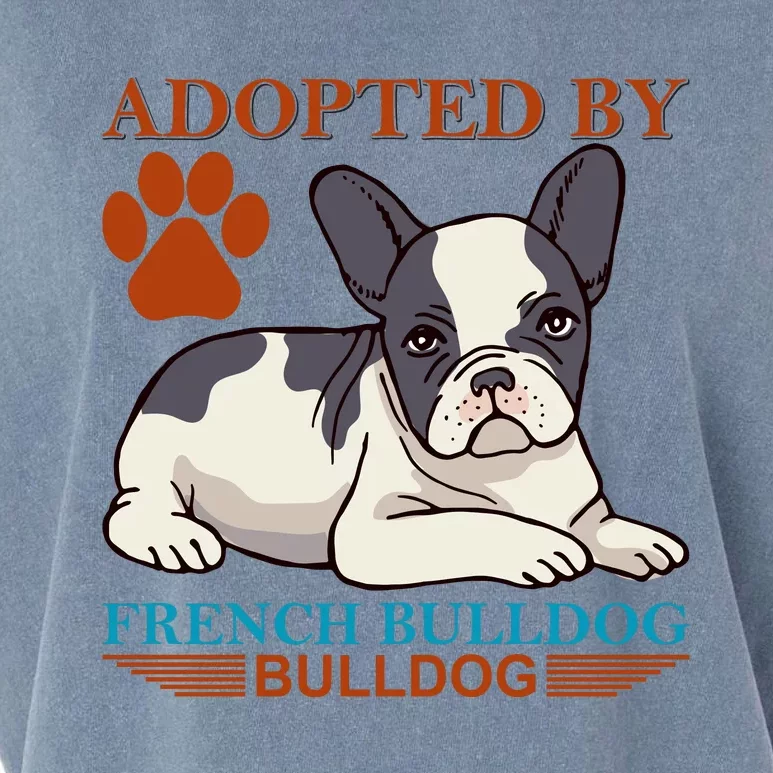 Adopted By French Bulldog Garment-Dyed Women's Muscle Tee