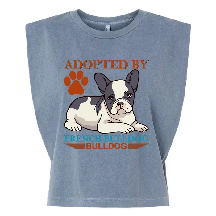 Adopted By French Bulldog Garment-Dyed Women's Muscle Tee