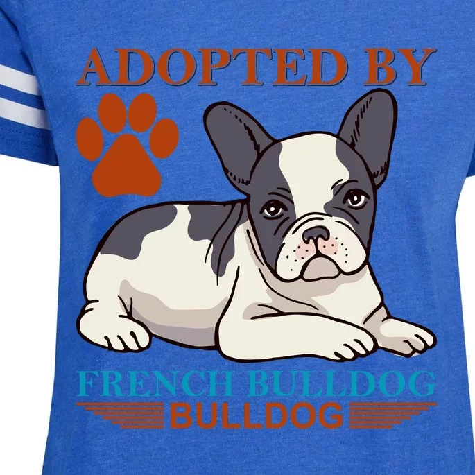 Adopted By French Bulldog Enza Ladies Jersey Football T-Shirt