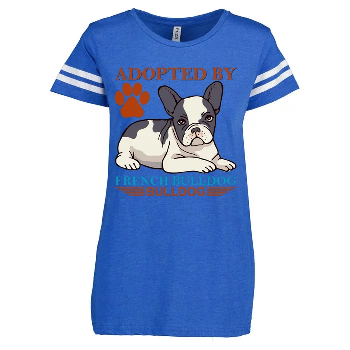 Adopted By French Bulldog Enza Ladies Jersey Football T-Shirt