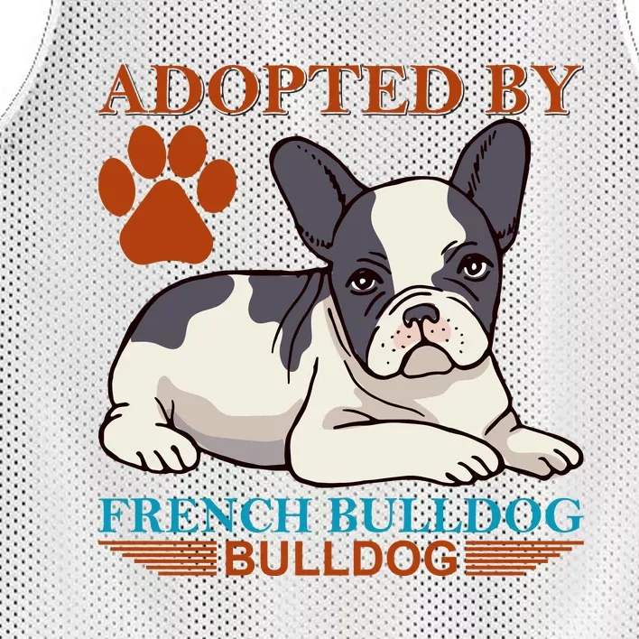 Adopted By French Bulldog Mesh Reversible Basketball Jersey Tank