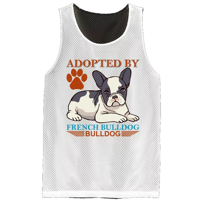 Adopted By French Bulldog Mesh Reversible Basketball Jersey Tank