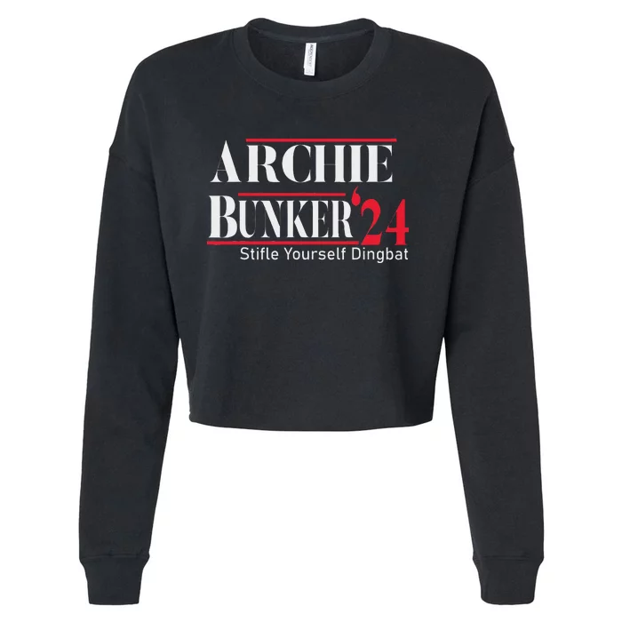 Archie Bunker For President Cropped Pullover Crew