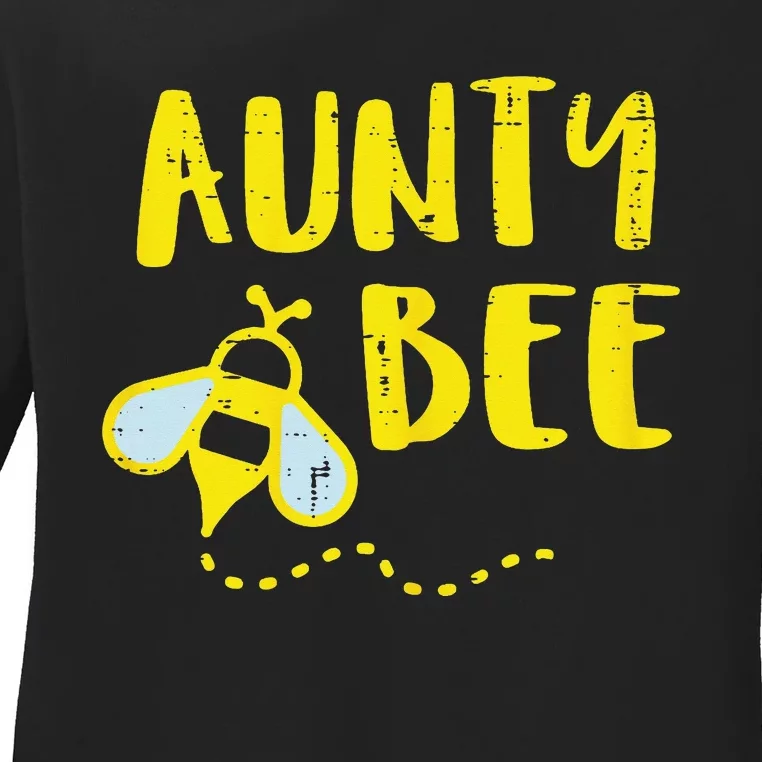 Aunty Bee Family Matching Beekeeper Aunt Auntie Ladies Long Sleeve Shirt