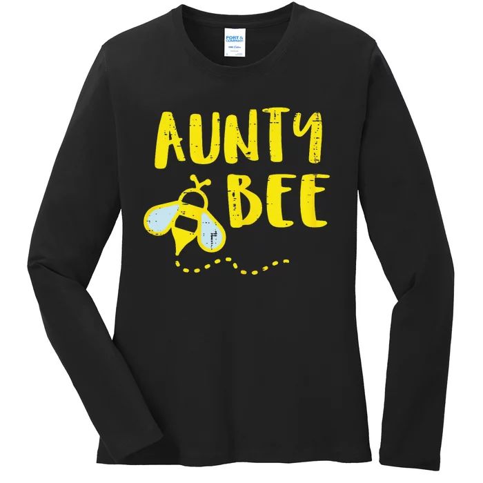 Aunty Bee Family Matching Beekeeper Aunt Auntie Ladies Long Sleeve Shirt