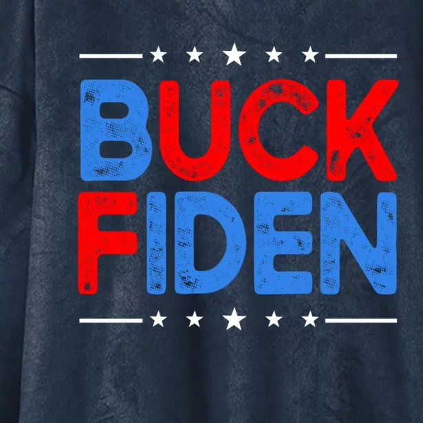 Anti Biden Funny Impeach Joe Biden Buck Fiden Great Gift Hooded Wearable Blanket